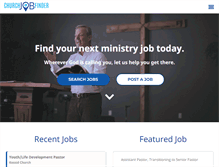 Tablet Screenshot of churchjobfinder.com